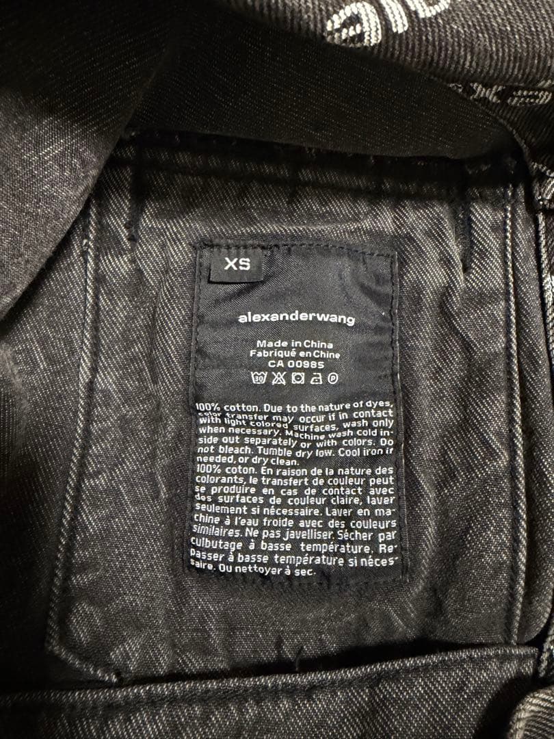 美品　Alexander Wang オールオーバー ロゴ デニムジャケット