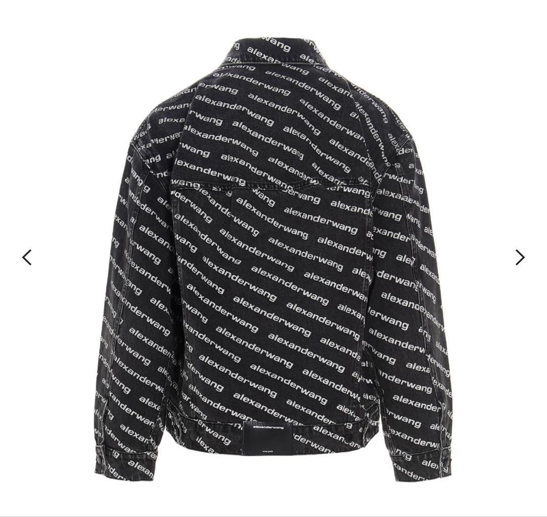 美品　Alexander Wang オールオーバー ロゴ デニムジャケット