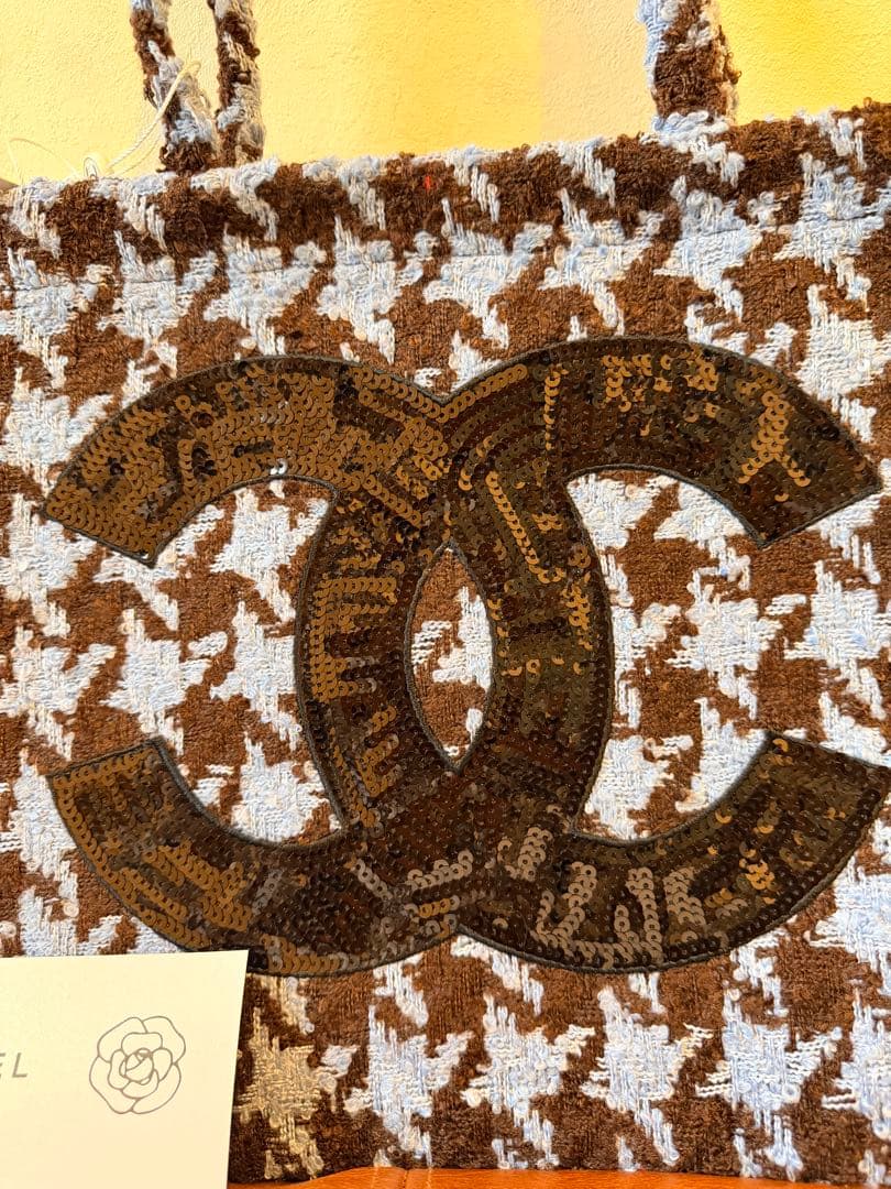 CHANEL シャネル ハウンドトゥース トートバッグ　ショルダーバッグ