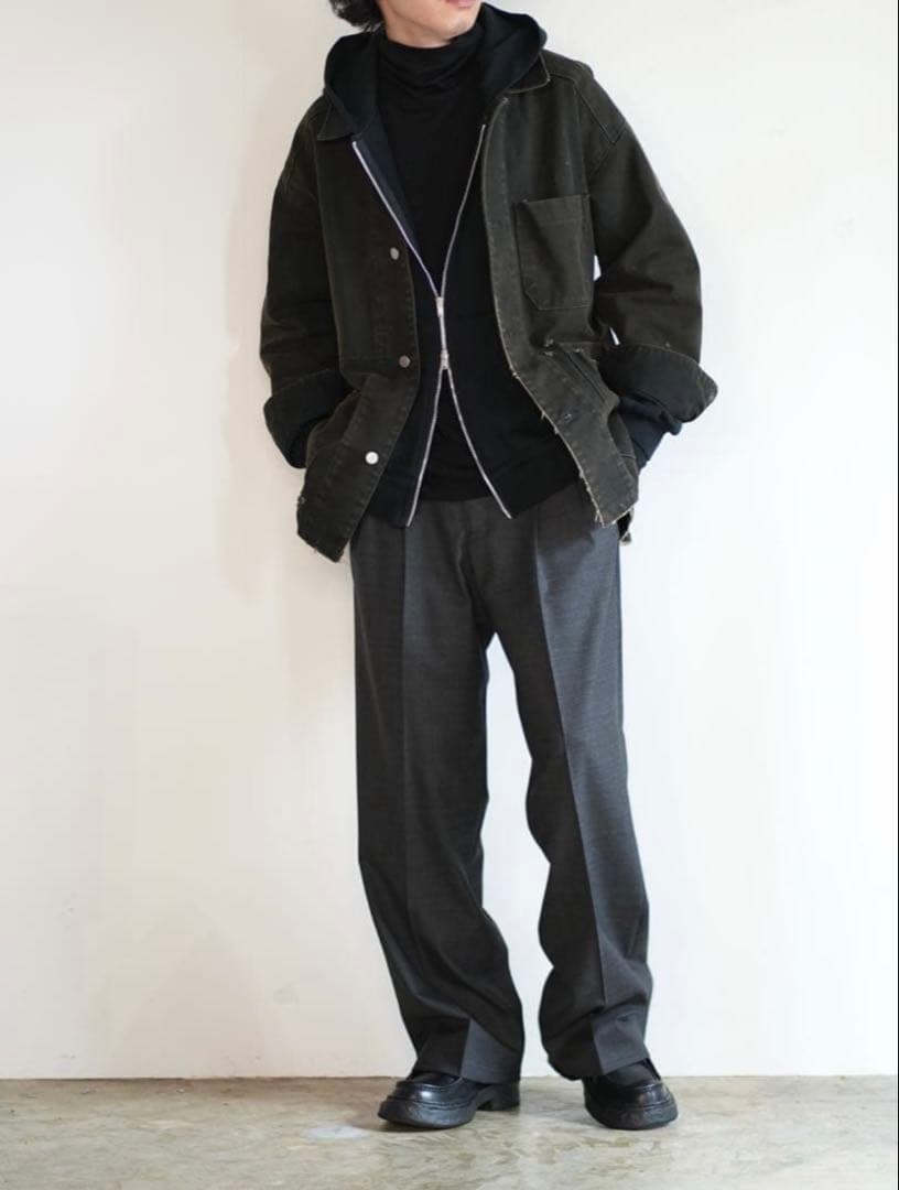 ANCELLM WISM 25AW DUCK COVERALL JACKET 黒