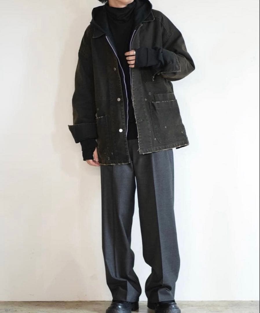 ANCELLM WISM 25AW DUCK COVERALL JACKET 黒