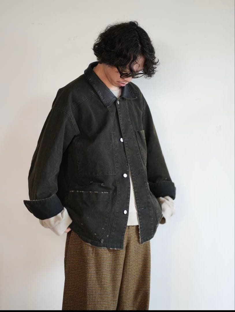 ANCELLM WISM 25AW DUCK COVERALL JACKET 黒