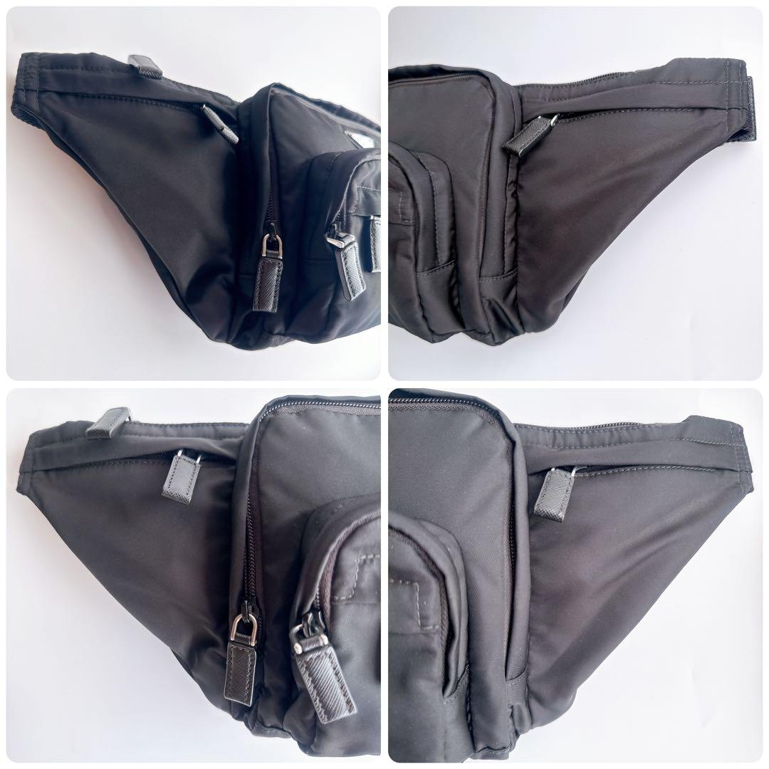 プラダ テスート モンターニャ トライアングル ウエスト ボディ ヒップ バッグ