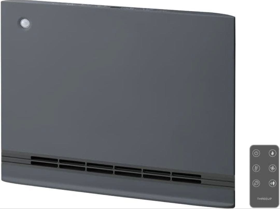 【即時発送○】スリーアップ 超薄型 パネル セラミックヒーター グレー