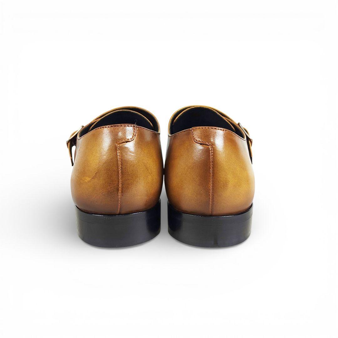 Mon model製|モンモデル|ダブルモンク|レザー|10|薄茶|日本製