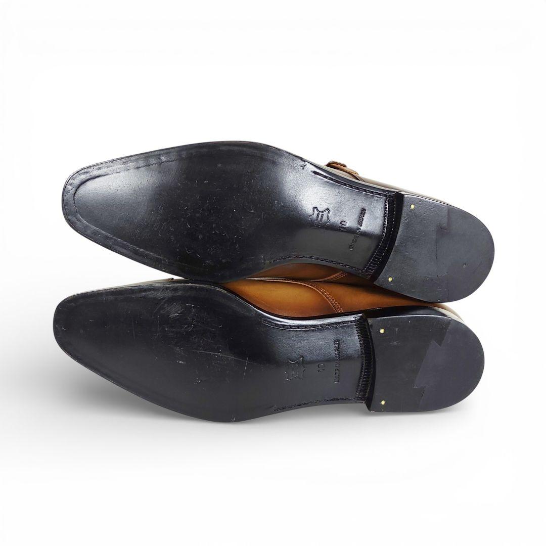 Mon model製|モンモデル|ダブルモンク|レザー|10|薄茶|日本製