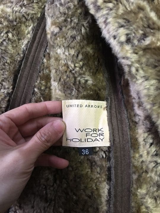 ぶんこ　ピーコート リアルムートン ピッグレザー スウェード 裏ボア