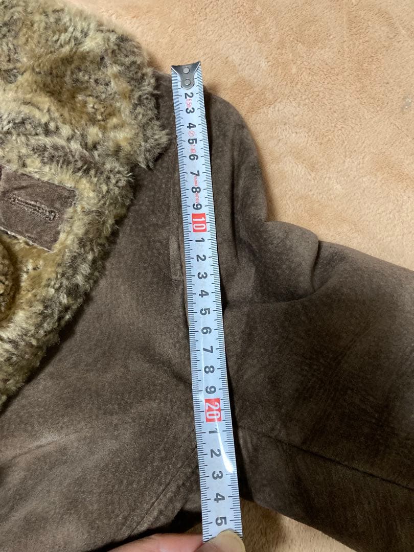 ぶんこ　ピーコート リアルムートン ピッグレザー スウェード 裏ボア