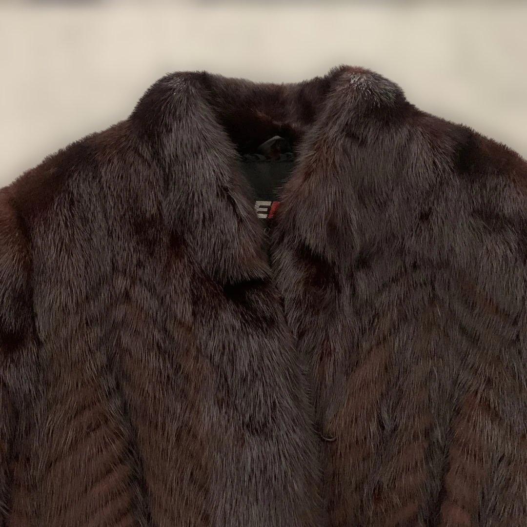 未使用級✨EMBA エンバ✴︎憧れの上質ブルーアイリスミンクコートブラウン系