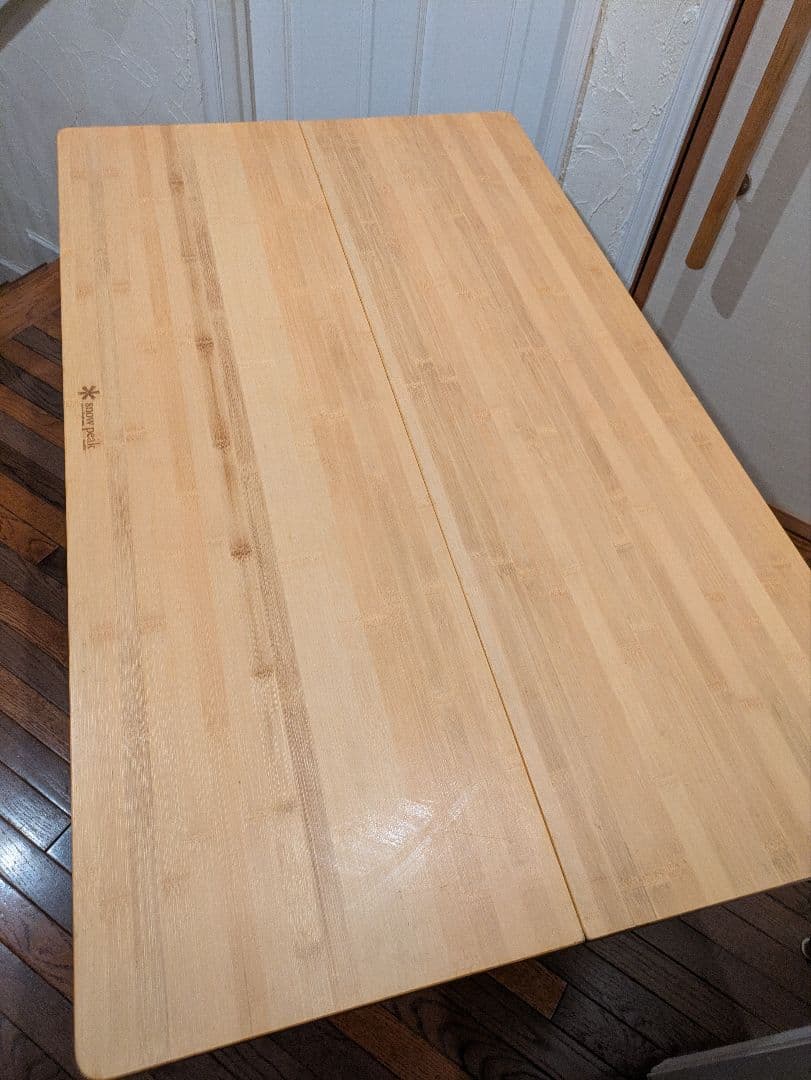  peak ワンアクションテーブルロング竹 収納ケース付き