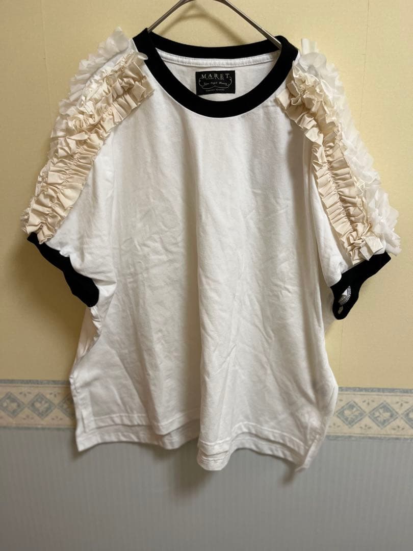 マレ　MARET 新品タグ付　天竺リンガー＆フリルT 02