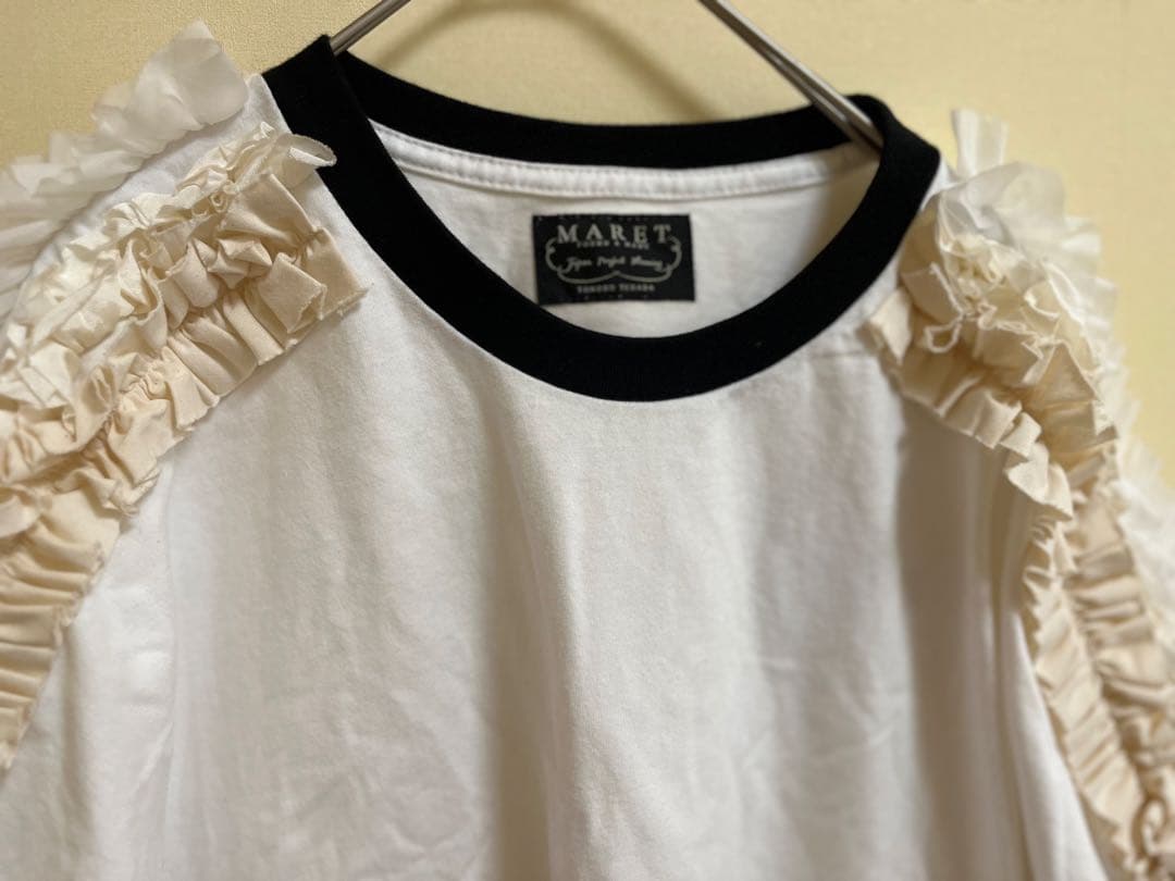 マレ　MARET 新品タグ付　天竺リンガー＆フリルT 02
