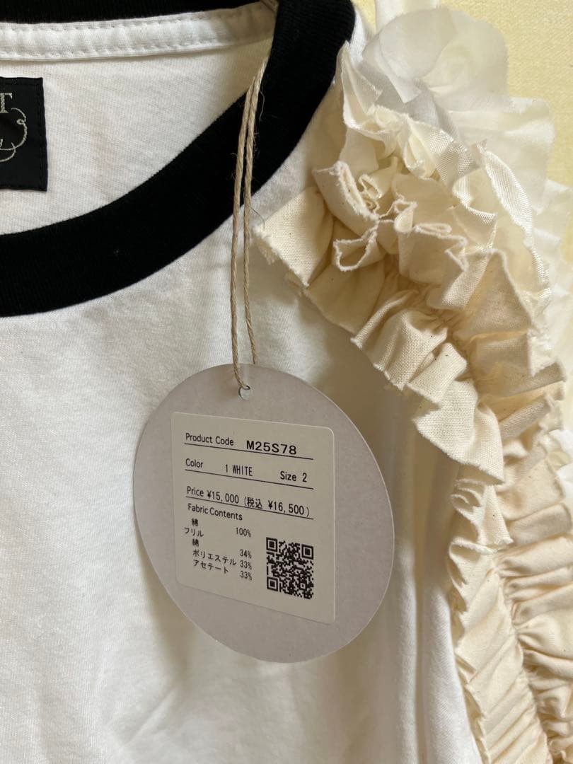 マレ　MARET 新品タグ付　天竺リンガー＆フリルT 02