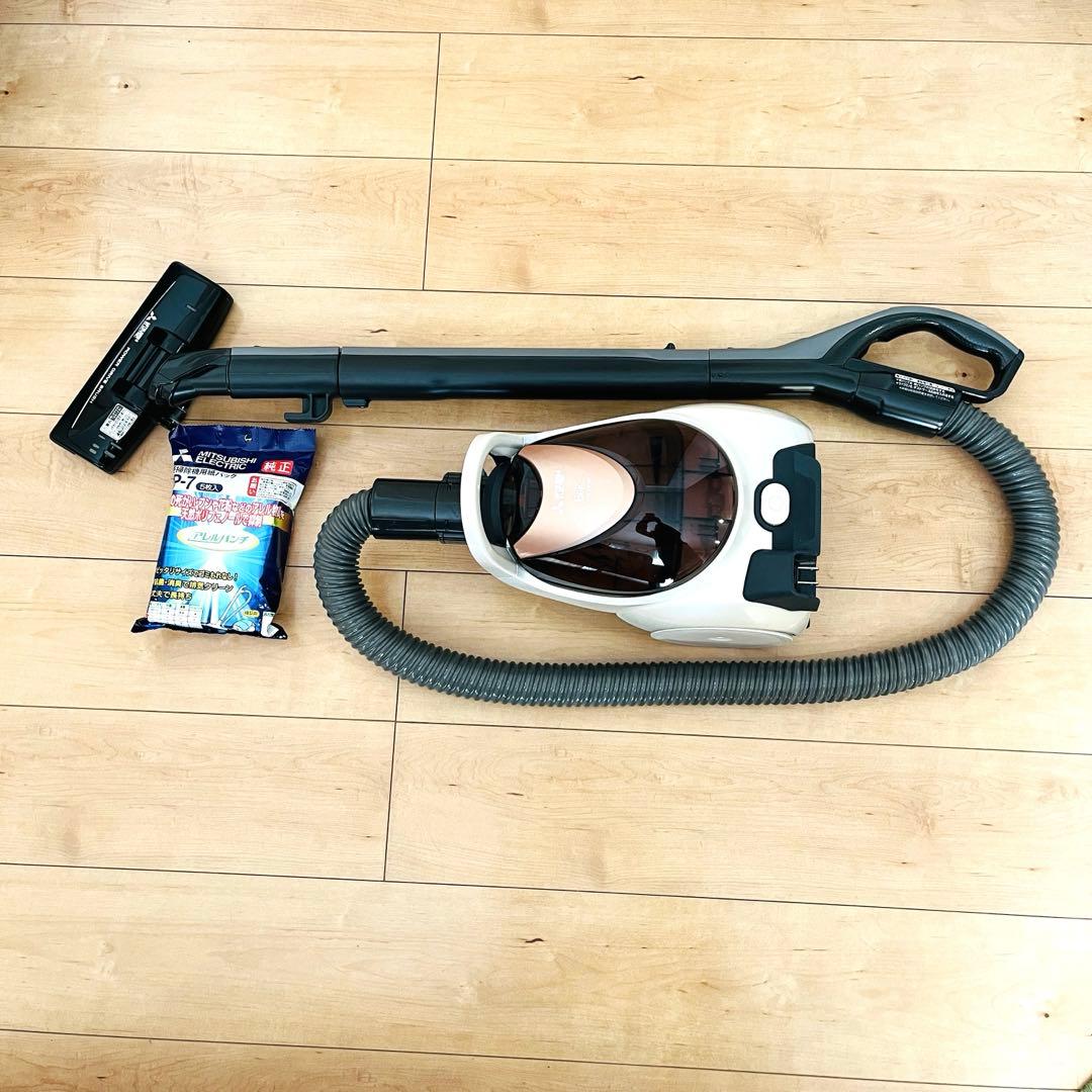 三菱電機 掃除機 Be-K TC-FXF7P 本体＋付属品　紙パック付き