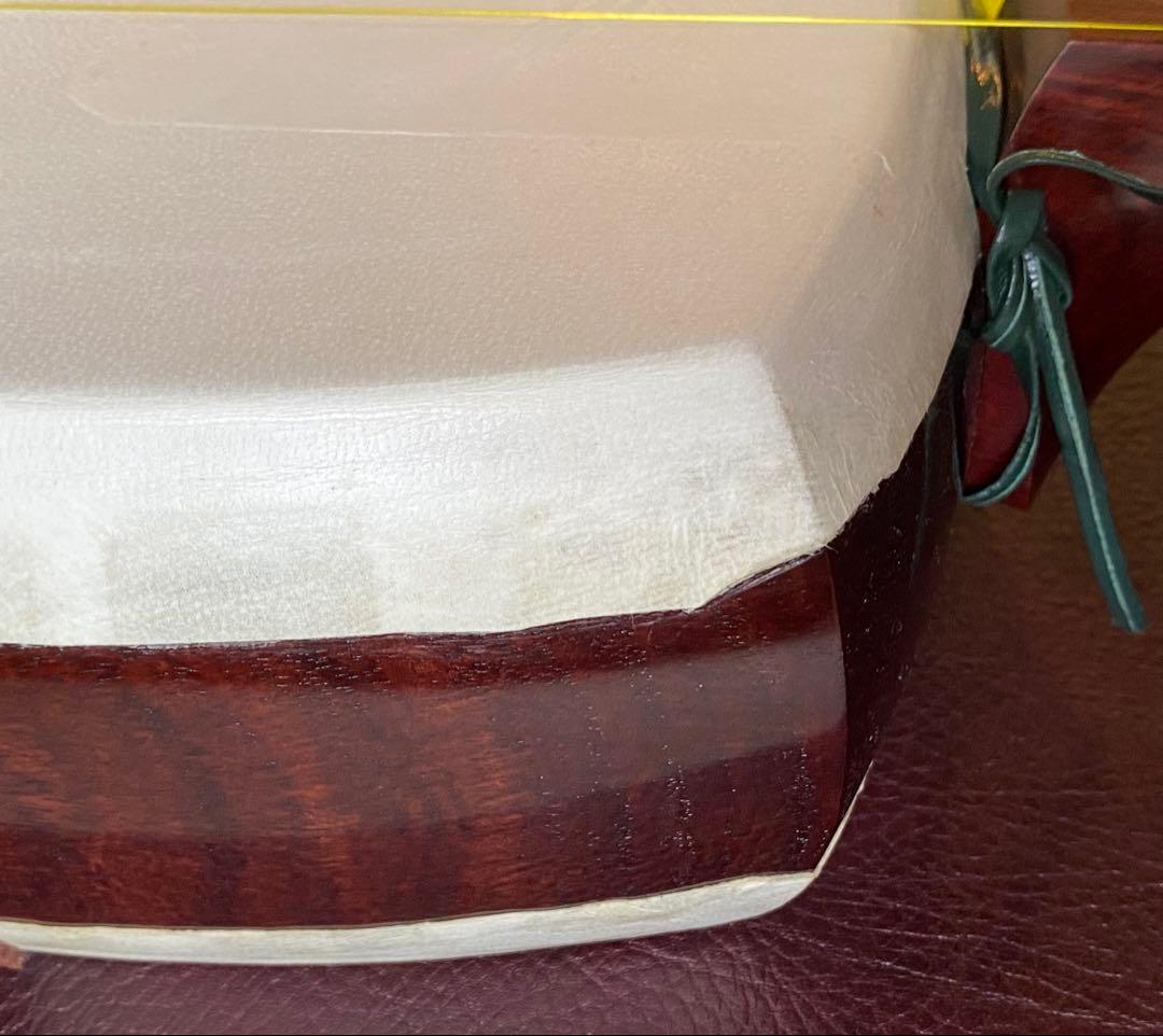 太棹三味線　要皮張り替え