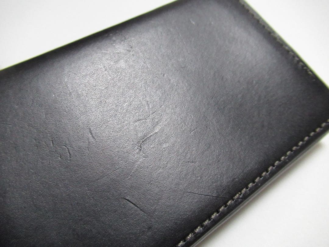 ポールスミス 新品訳あり！マルチストライプイン牛革名刺入れ カードケース 黒