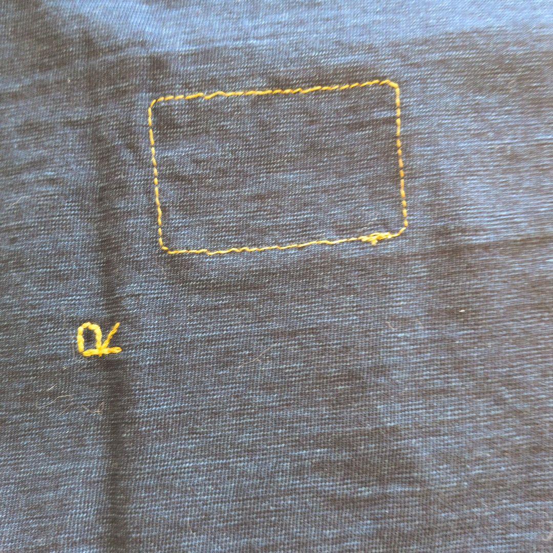 年末限定価格　未使用タグ付　45rpm　凸凹天竺インディゴボトルネックカットソー