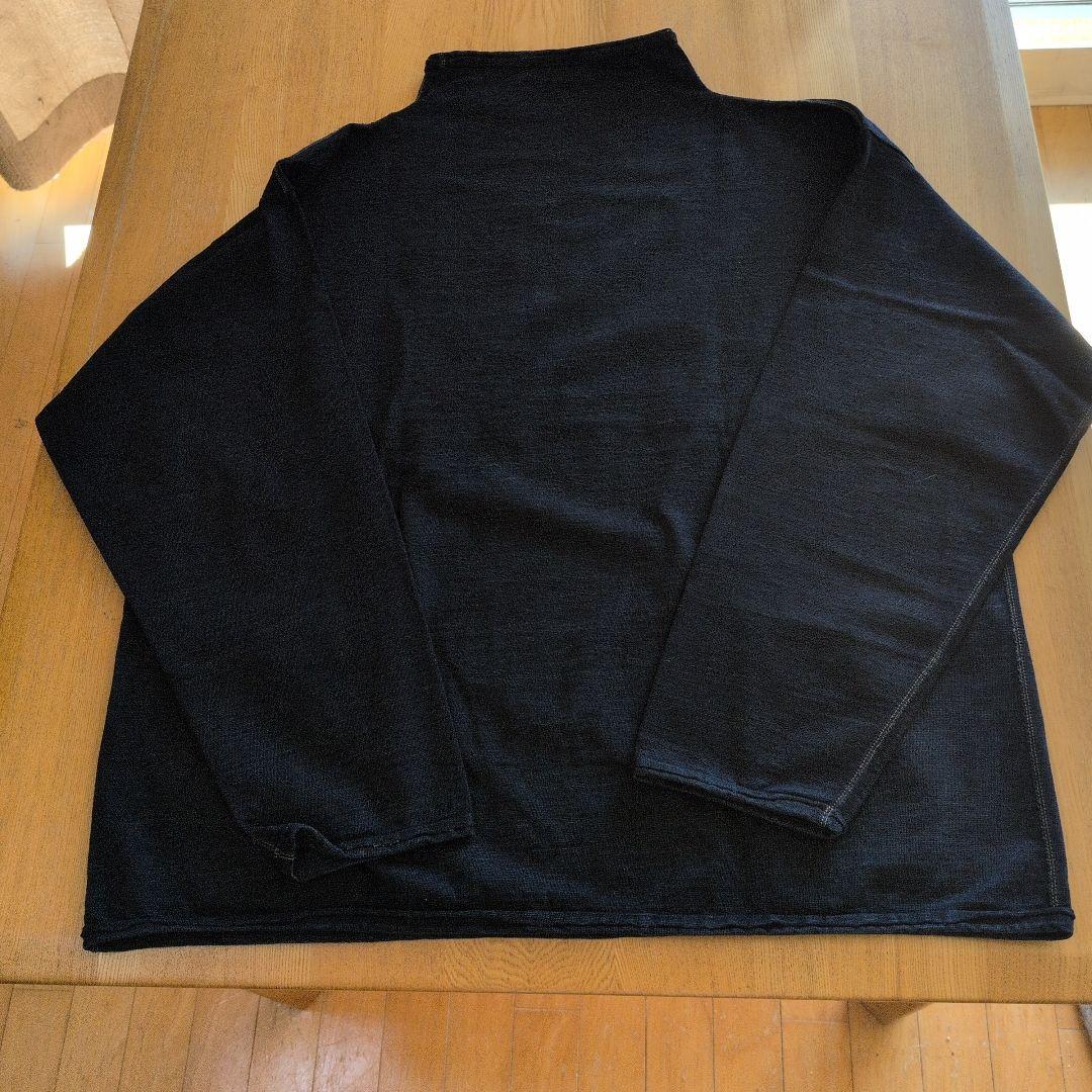 年末限定価格　未使用タグ付　45rpm　凸凹天竺インディゴボトルネックカットソー