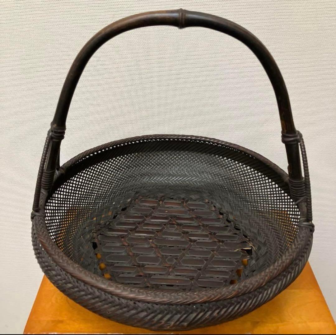 【専用】竹細工　花籠　花器　いけばな　生花　華道　銅製 工芸品　アンティーク