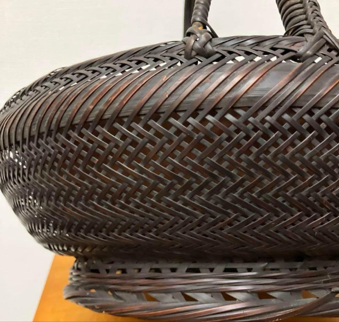 【専用】竹細工　花籠　花器　いけばな　生花　華道　銅製 工芸品　アンティーク