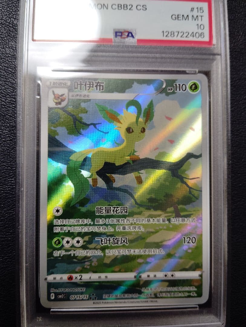 PSA10 リーフィアAR 中国限定宝石包イーブイLEAFEON海外限定イラスト