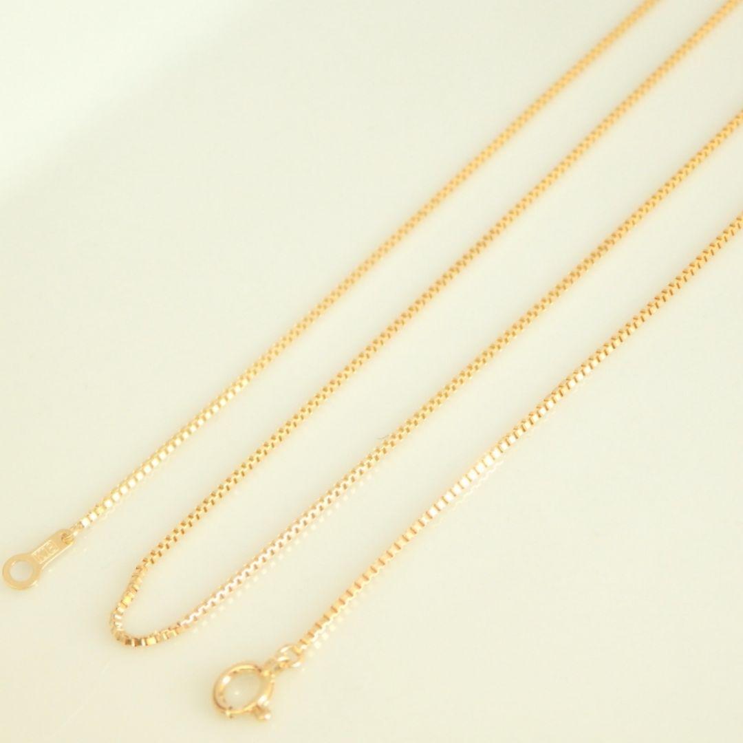 きーん　k18ネックレス　ベネチアンチェーン　フリーアジャスター付き