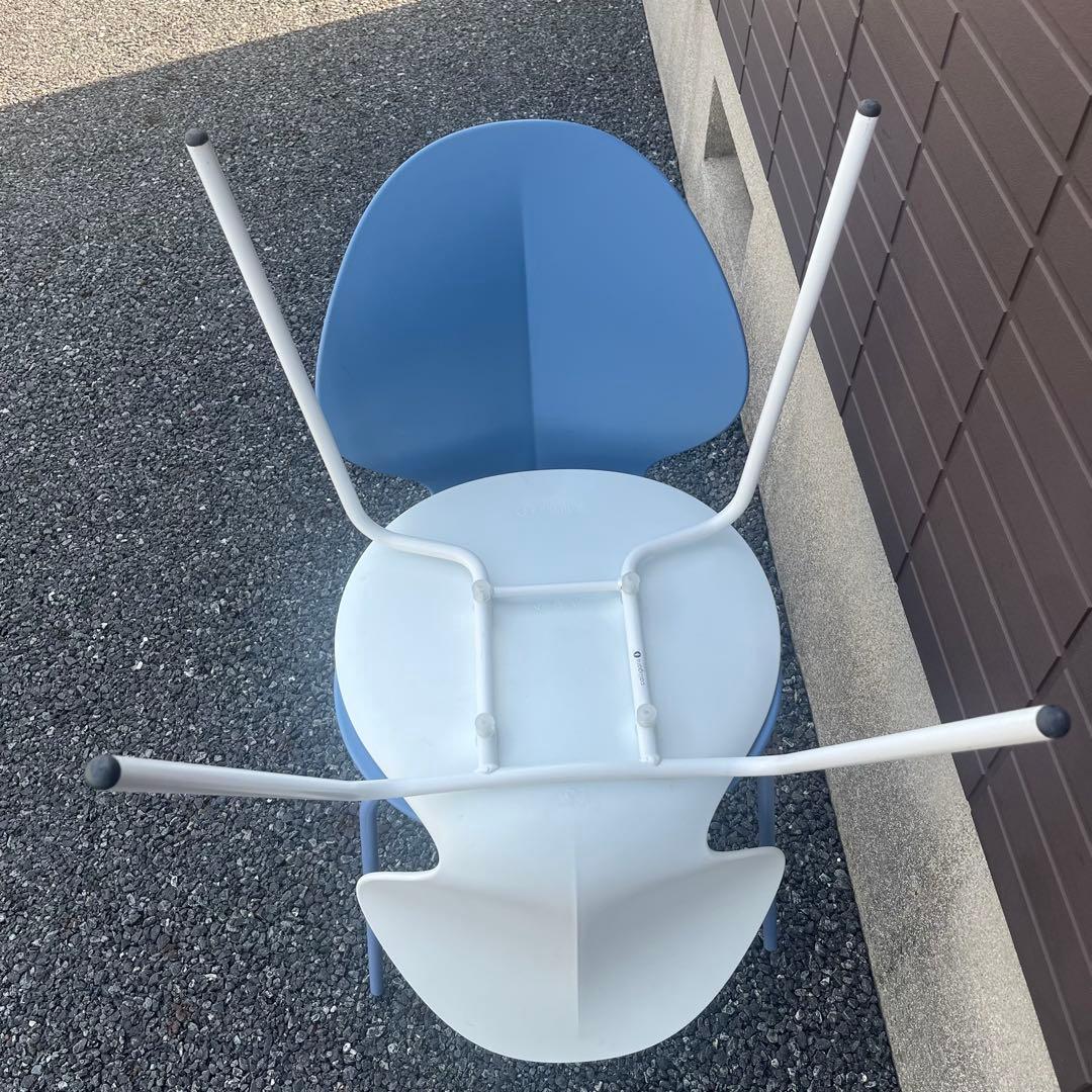 Calligaris カリガリス バジルチェア BASILブルーホワイト　2脚