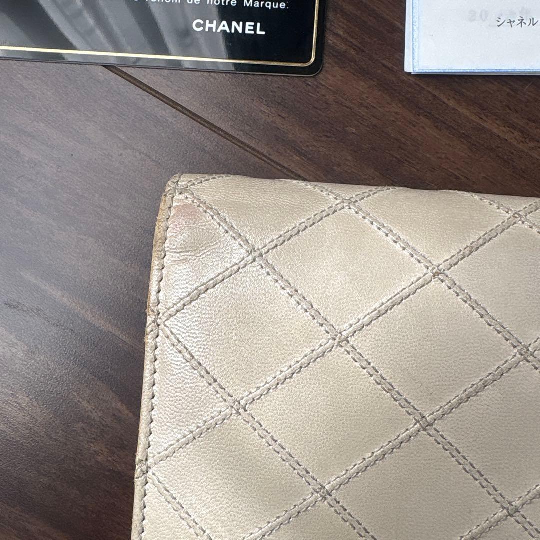 CHANEL ベージュ　長財布