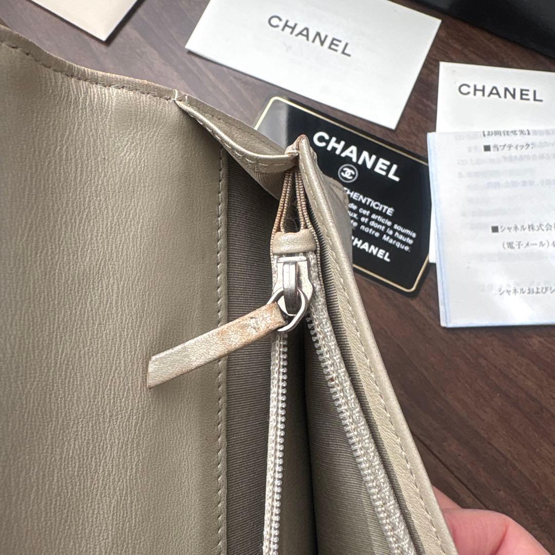 CHANEL ベージュ　長財布