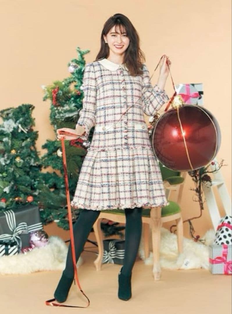 チェスティ　ツイードチェック柄ワンピース