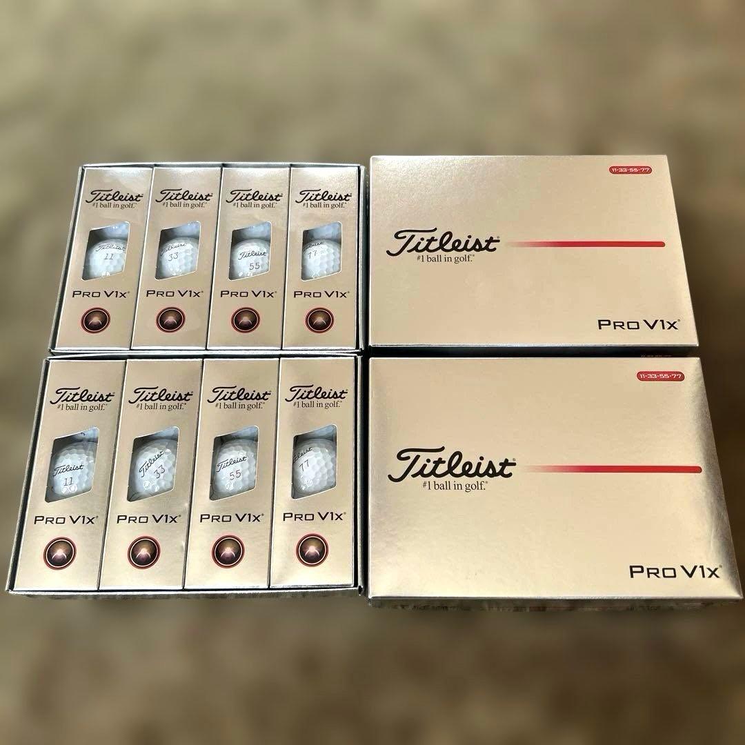Titleist Pro V1x 2025年モデル ダブルナンバー 2ダース
