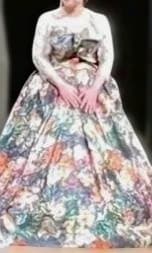 【値下げ中1/31 23:00まで】桂由美 カラードレス 花柄 ブラック