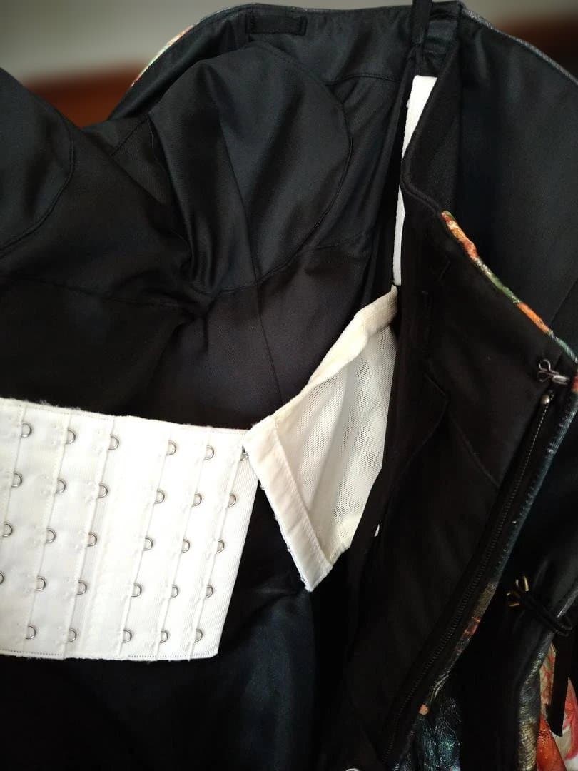 【値下げ中1/31 23:00まで】桂由美 カラードレス 花柄 ブラック