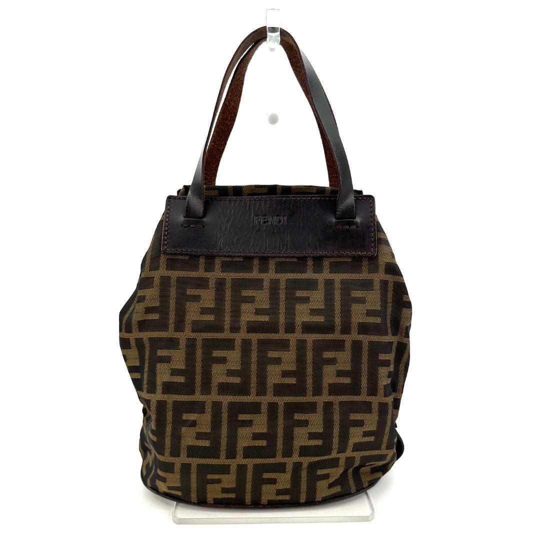 Fendi FFロゴ ズッカ トートバッグ ブラウン