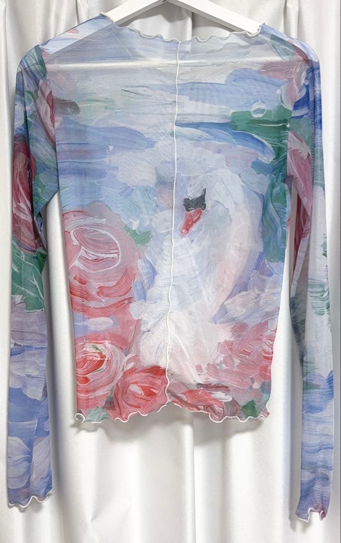 poppy スワン　シースルートップス