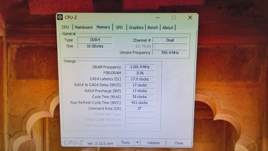DDR4 8GBx2枚 16GB pc4-2400 動作確認済み ②