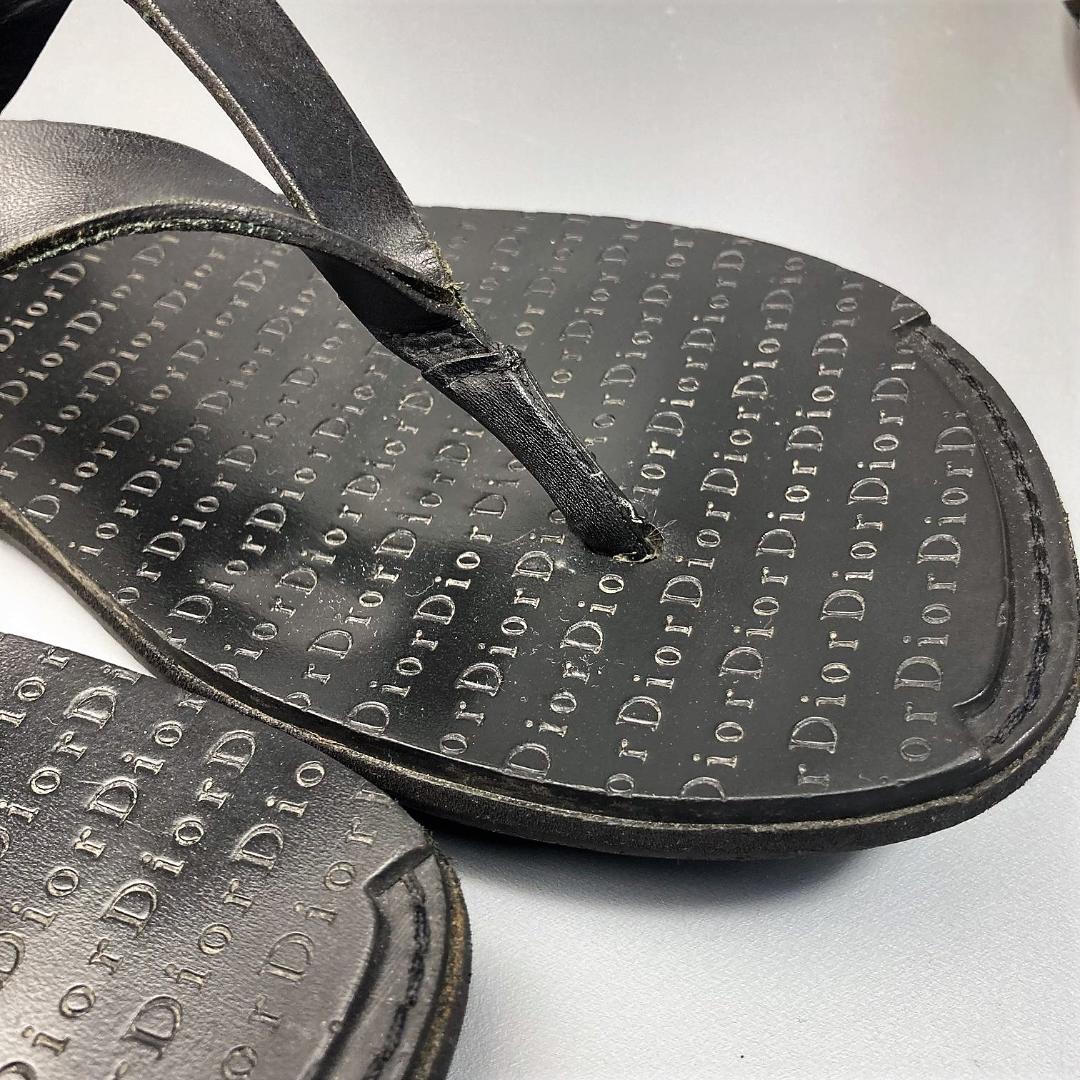 【ディオールオム】　レザーサンダル　ブラック　28cm　DIORHOMME