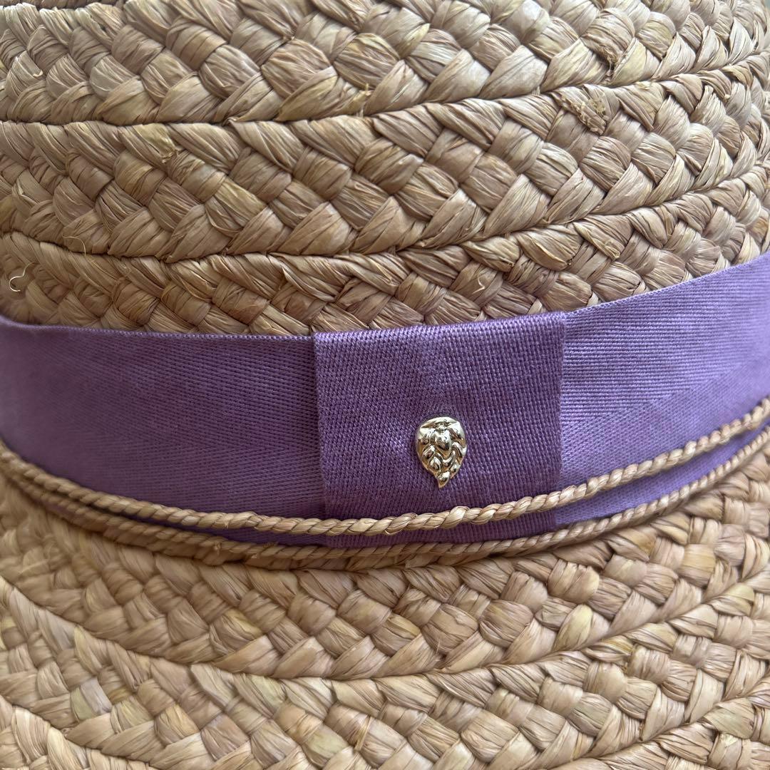 ヘレンカミンスキー ラフィアハット レベッカ ヌガー ジャカランダ ラベンダー