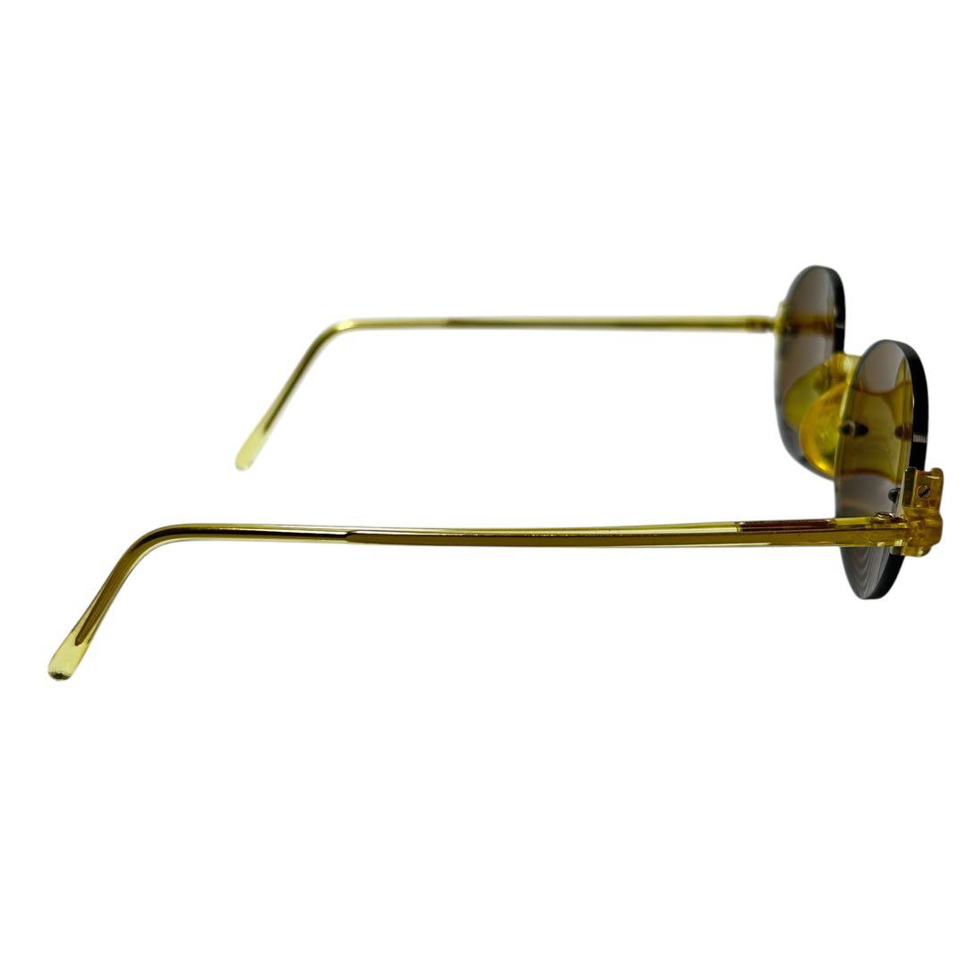 白山眼鏡店　サングラス　イエロー　クリアフレーム