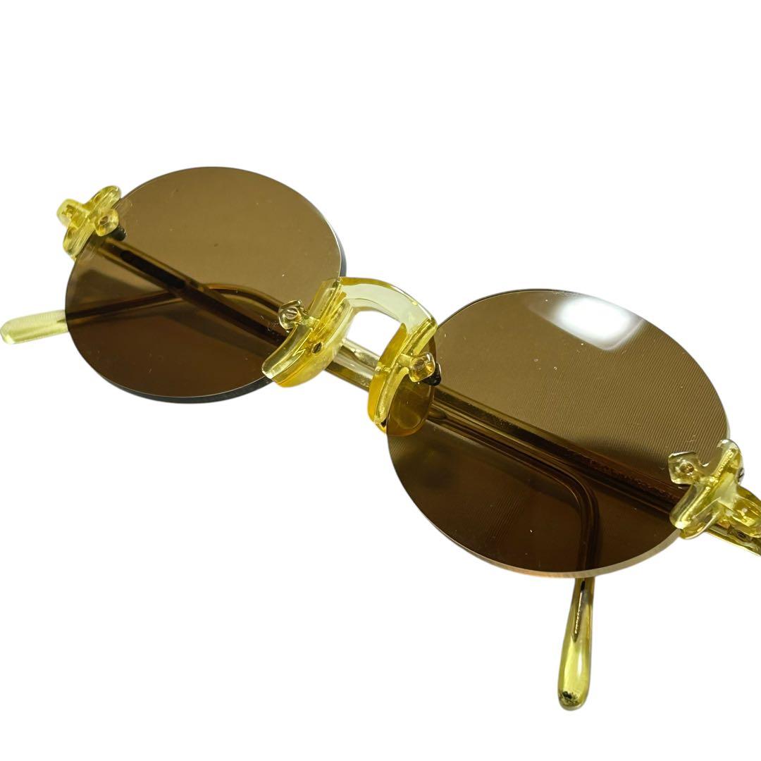 白山眼鏡店　サングラス　イエロー　クリアフレーム