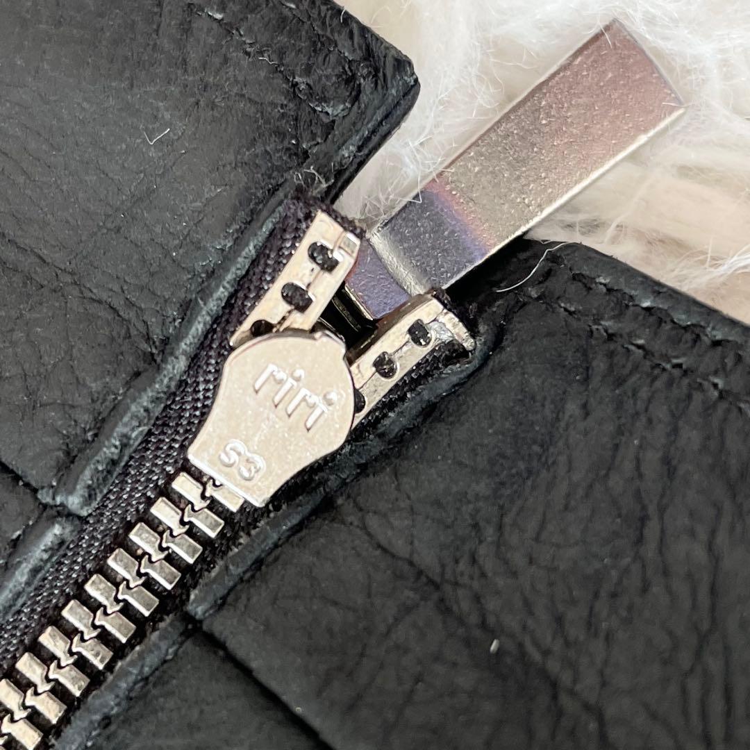 LOEWE ゴートレザー シルク ライダースジャケット ブラック ダブルジップ