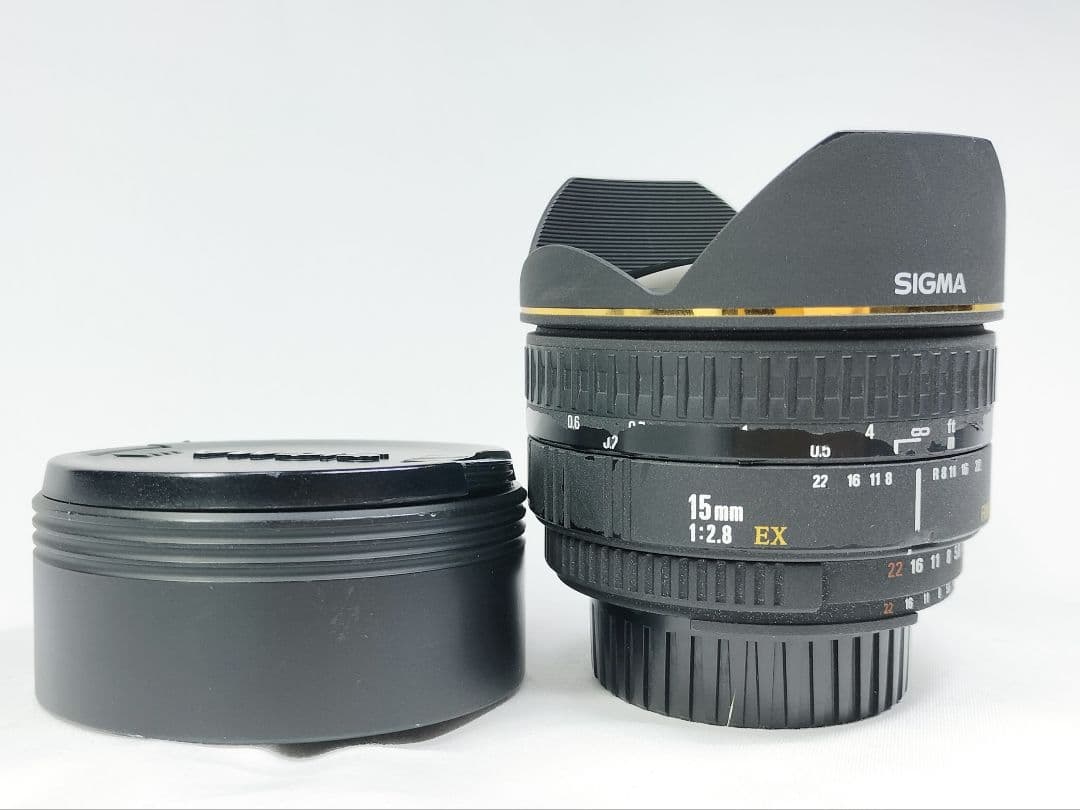 動確/並品 Sigma 15mm F2.8 EX Fisheye 180 ニコン