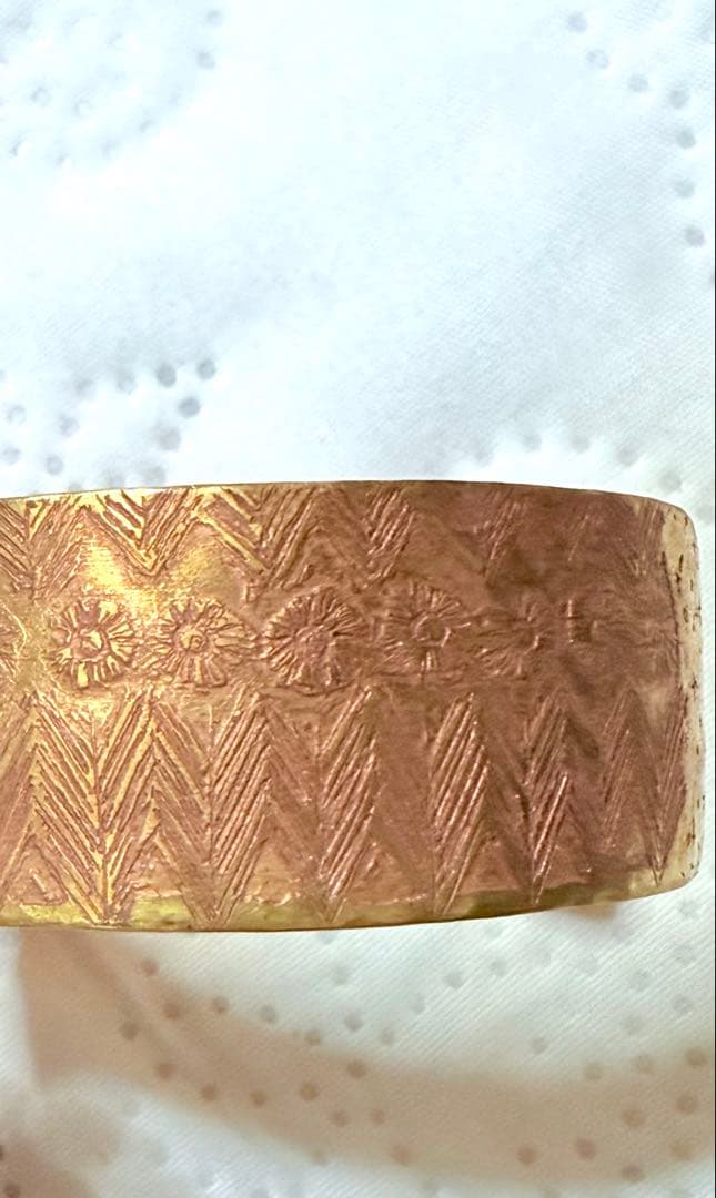 morinosu 真鍮　バングル　ブレスレット　クロスバングル　1点もの