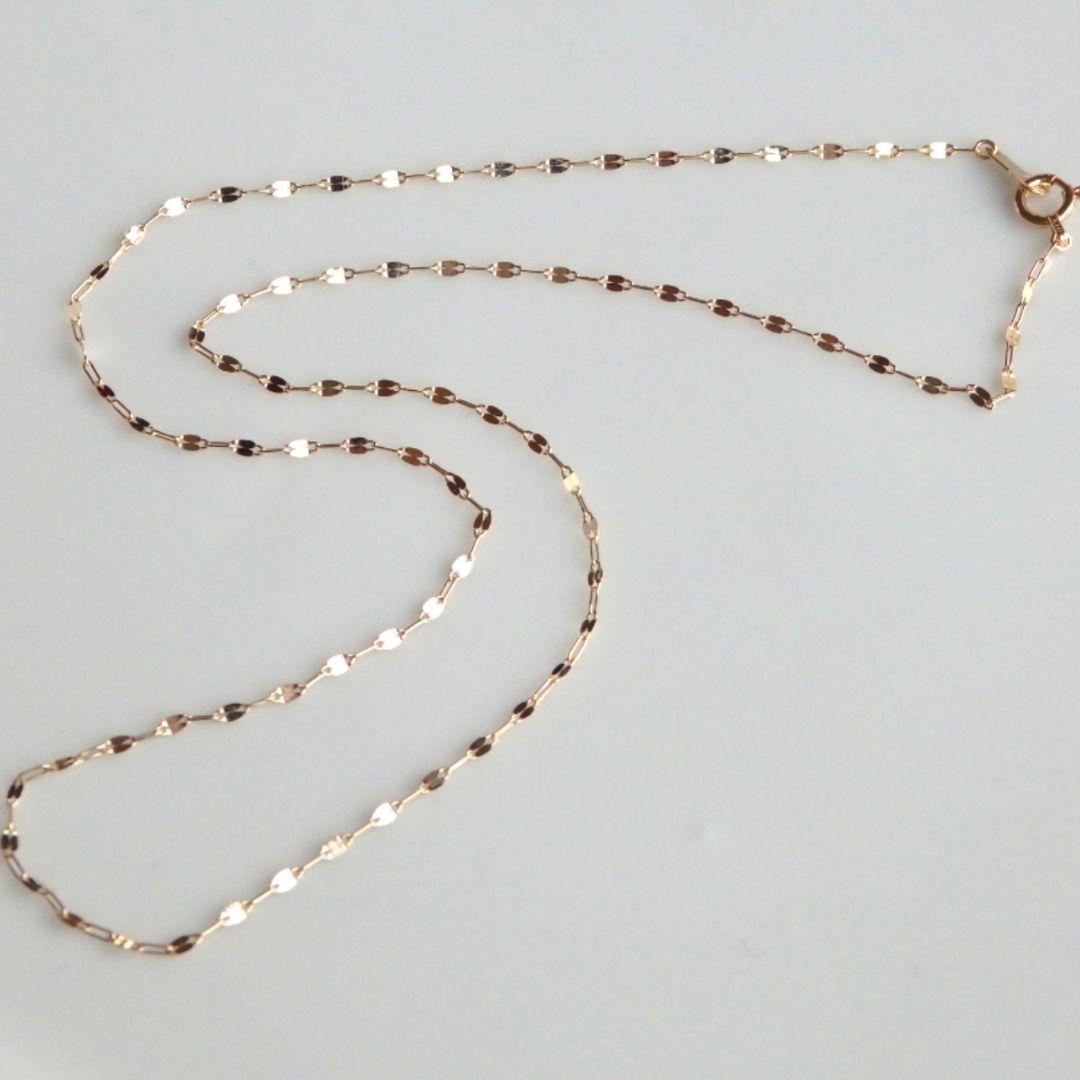 凛　k10ネックレス　ペタルチェーン　1.4㎜幅　　つけっぱなし