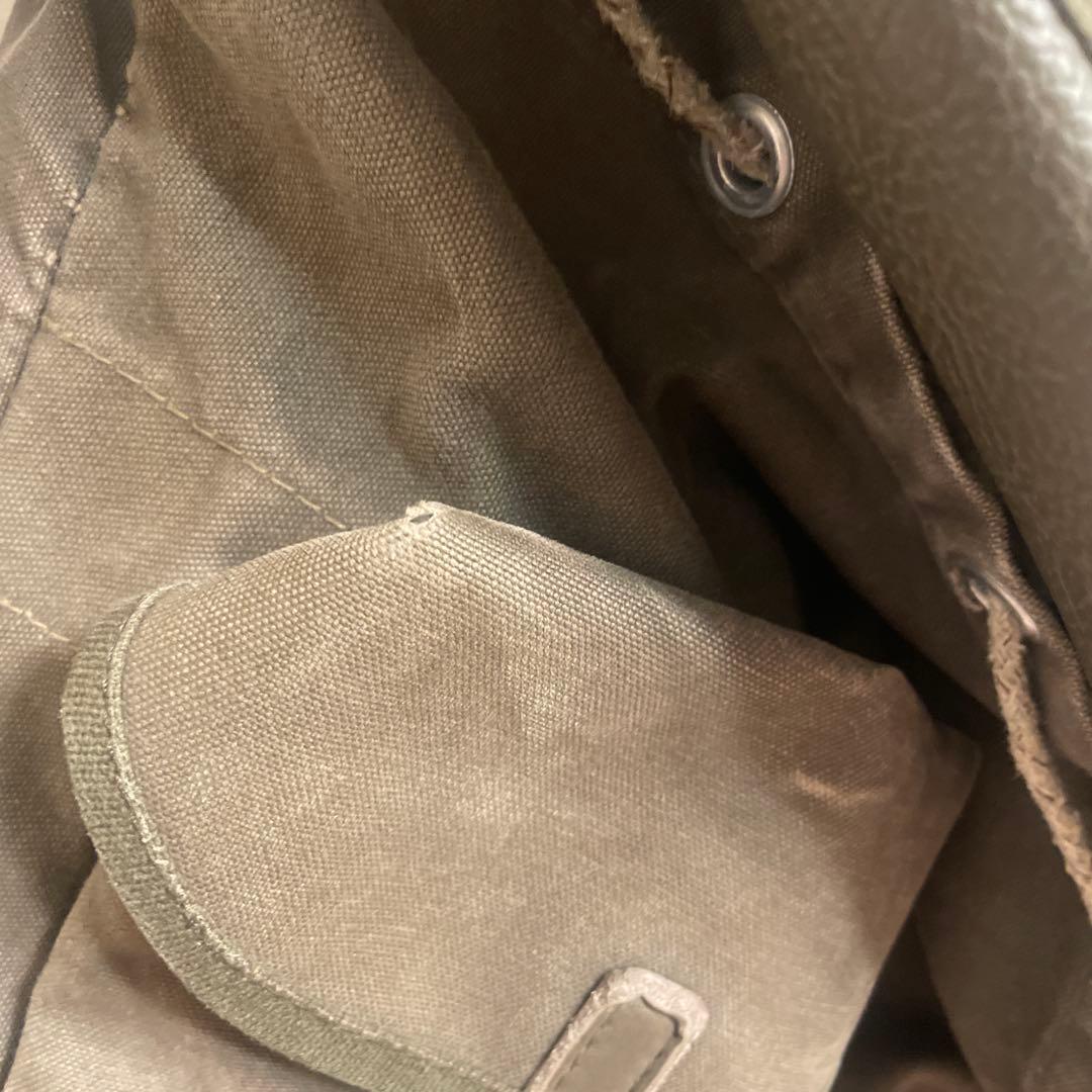 ドイツ軍　山岳部隊　バックパック　キャンバス　レザー　カーキ　ミリタリー