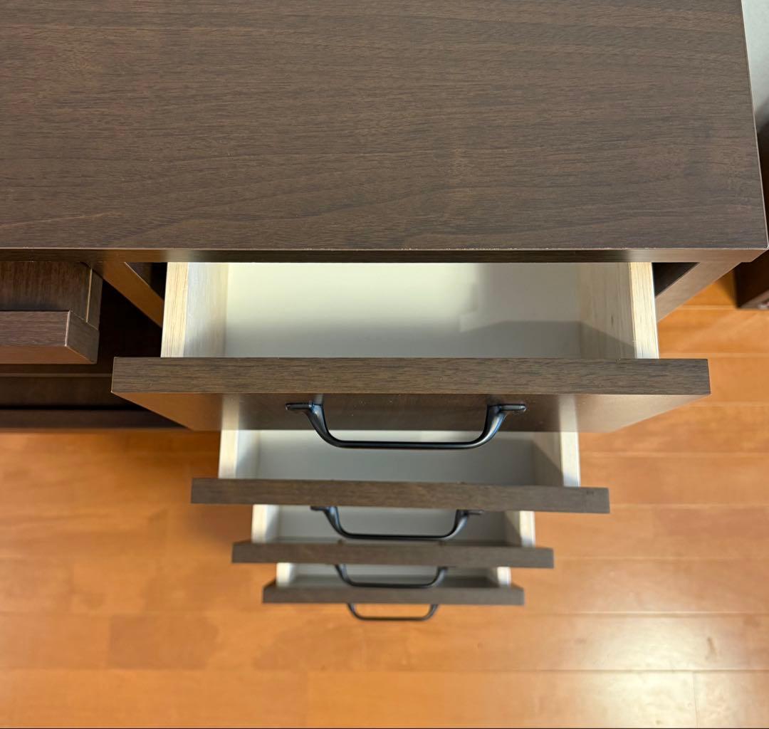 【6/2まで】B-company 引き出し付ブックシェルフ 2枚扉＋4段引き出し