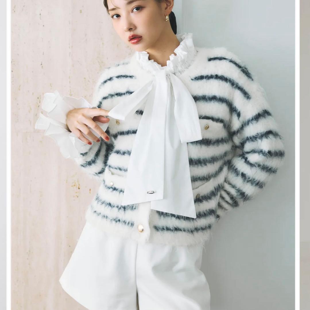 polaura シャギーニットカーディガン 美品