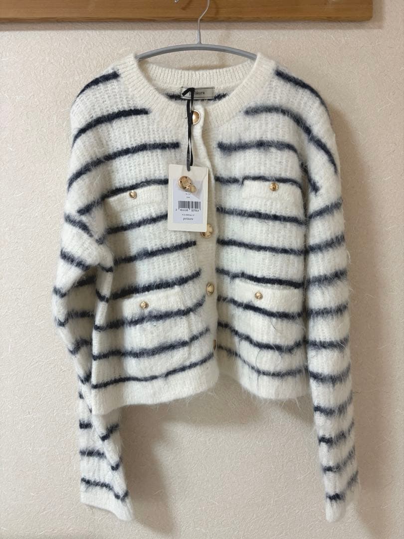 polaura シャギーニットカーディガン 美品
