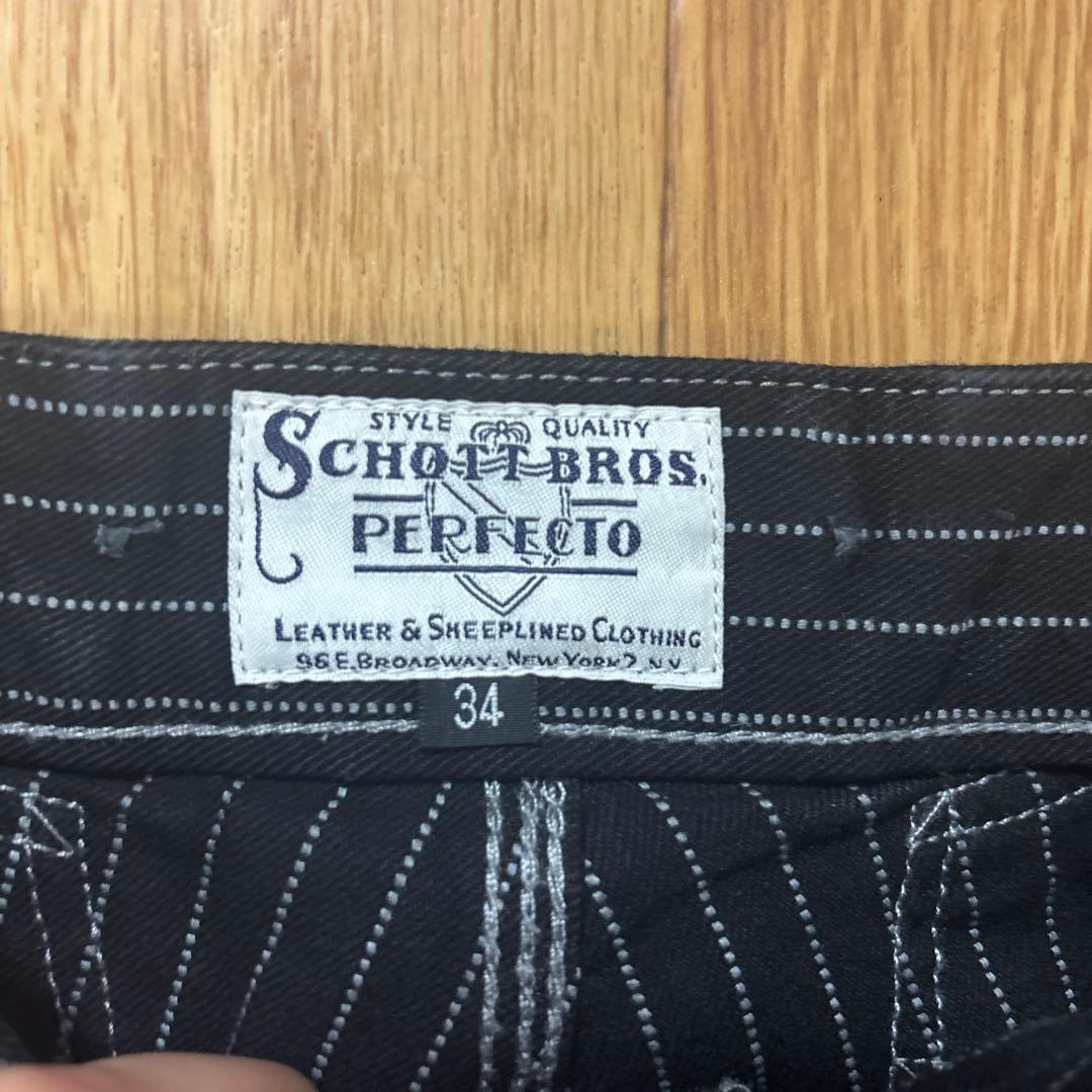 Schott ヒッコリーデニム34 BLACK