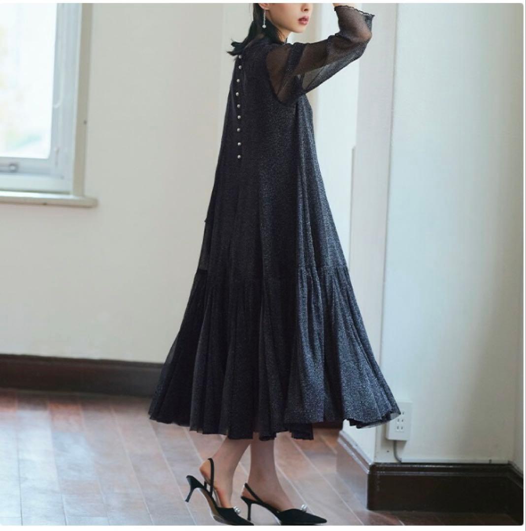 ラメチュールメロウワンピースドレス